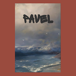 Свитшот хлопковый мужской Pavel волны, цвет: кирпичный — фото 2