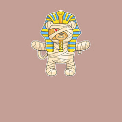 Свитшот хлопковый мужской Мумия плюшевый мишка, цвет: пыльно-розовый — фото 2