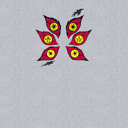 Свитшот хлопковый мужской Высшая Луна Кокушибо - Клинок, рассекающий демонов, цвет: меланж — фото 2