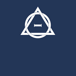 Свитшот хлопковый мужской Белая символика квадробика, цвет: тёмно-синий — фото 2