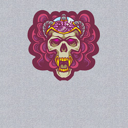 Свитшот хлопковый мужской Brain skull, цвет: меланж — фото 2