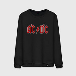 Свитшот хлопковый мужской AC DC devil, цвет: черный