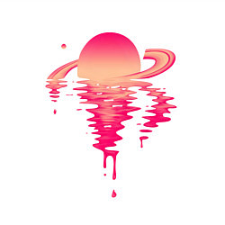 Свитшот хлопковый мужской Вечер на Сатурне, цвет: белый — фото 2