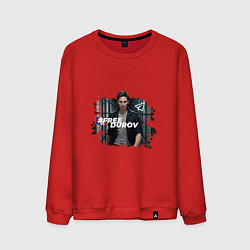 Свитшот хлопковый мужской Дуров free свободу Павлу, цвет: красный