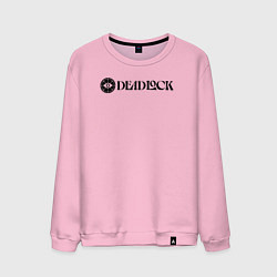 Свитшот хлопковый мужской Deadlock white logo, цвет: светло-розовый