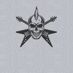 Свитшот хлопковый мужской Punk rock style, цвет: меланж — фото 2