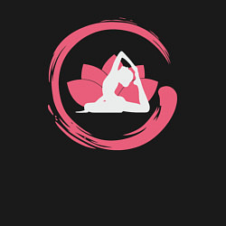 Свитшот хлопковый мужской Йога и лотос, цвет: черный — фото 2