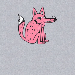 Свитшот хлопковый мужской Розовый волк, цвет: меланж — фото 2