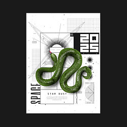 Свитшот хлопковый мужской Змея 2025 Y2K, цвет: черный — фото 2