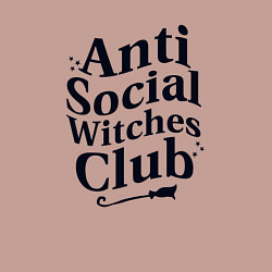 Свитшот хлопковый мужской Anti social witches club, цвет: пыльно-розовый — фото 2