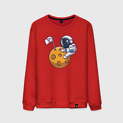 Свитшот хлопковый мужской Захватчик Луны, цвет: красный