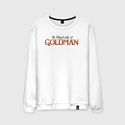 Свитшот хлопковый мужской The eternal life of goldman logotype, цвет: белый