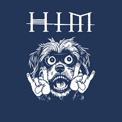 Свитшот хлопковый мужской HIM rock dog, цвет: тёмно-синий — фото 2