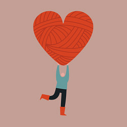 Свитшот хлопковый мужской Большая любовь, цвет: пыльно-розовый — фото 2