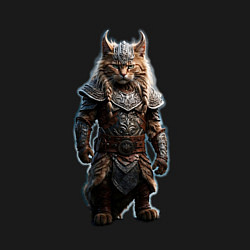 Свитшот хлопковый мужской Кот викинг, цвет: черный — фото 2