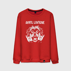 Свитшот хлопковый мужской Avril Lavigne rock dog, цвет: красный