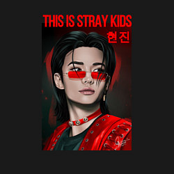 Свитшот хлопковый мужской Фанарт Stray kids Хенджин, цвет: черный — фото 2