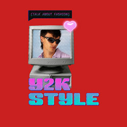 Свитшот хлопковый мужской Y2K Vibes, цвет: красный — фото 2