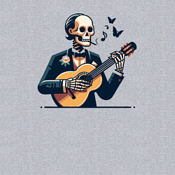 Свитшот хлопковый мужской Dead melody, цвет: меланж — фото 2