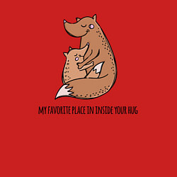 Свитшот хлопковый мужской Любимое место - твои обнимашки, цвет: красный — фото 2