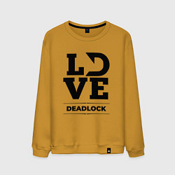 Свитшот хлопковый мужской Deadlock love classic, цвет: горчичный