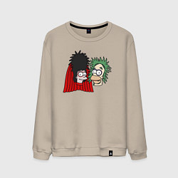 Свитшот хлопковый мужской Симпсоны зомби, цвет: миндальный