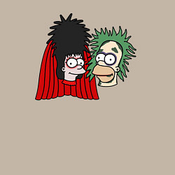 Свитшот хлопковый мужской Симпсоны зомби, цвет: миндальный — фото 2