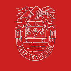 Свитшот хлопковый мужской Продолжай путешествия, цвет: красный — фото 2