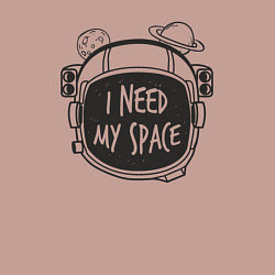 Свитшот хлопковый мужской Мне нужен космос, цвет: пыльно-розовый — фото 2