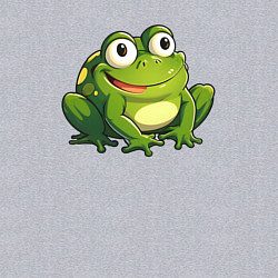 Свитшот хлопковый мужской Смешная жаба, цвет: меланж — фото 2
