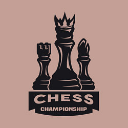 Свитшот хлопковый мужской Chess championship, цвет: пыльно-розовый — фото 2