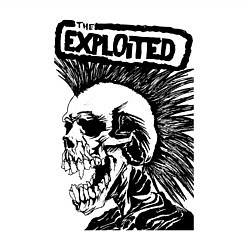 Свитшот хлопковый мужской The exploited skull, цвет: белый — фото 2