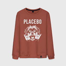 Свитшот хлопковый мужской Placebo rock dog, цвет: кирпичный