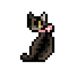 Свитшот хлопковый мужской Милая пиксельная кошка с розовым ошейником, цвет: белый — фото 2