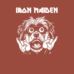 Свитшот хлопковый мужской Iron Maiden rock dog, цвет: кирпичный — фото 2