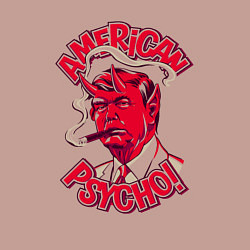 Свитшот хлопковый мужской Trump - american psycho, цвет: пыльно-розовый — фото 2