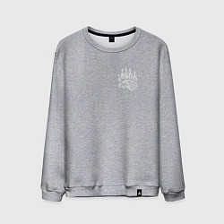 Свитшот хлопковый мужской Скандинавии след медведя, цвет: меланж