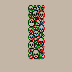 Свитшот хлопковый мужской Halloween skulls, цвет: миндальный — фото 2