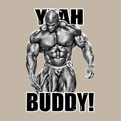 Свитшот хлопковый мужской Ronnie Coleman- yeah buddy, цвет: миндальный — фото 2