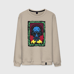 Свитшот хлопковый мужской Новый взгляд на будущее, цвет: миндальный