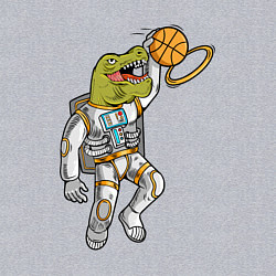 Свитшот хлопковый мужской Динозавр баскетболист, цвет: меланж — фото 2