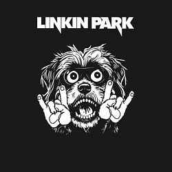 Свитшот хлопковый мужской Linkin Park rock dog, цвет: черный — фото 2