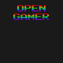 Свитшот хлопковый мужской Open gamer logo, цвет: черный — фото 2