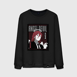Свитшот хлопковый мужской Человек-бензопила Angel Devil, цвет: черный