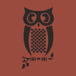 Свитшот хлопковый мужской Сова на веточке, цвет: кирпичный — фото 2