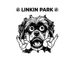 Свитшот хлопковый мужской Linkin Park 2024 - rock dog, цвет: белый — фото 2