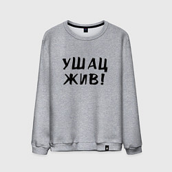 Свитшот хлопковый мужской Первый советский мем, цвет: меланж