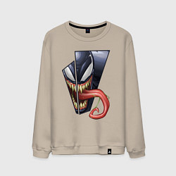 Мужской свитшот Venom with tongue sticking out