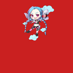 Свитшот хлопковый мужской Chibi Jinx, цвет: красный — фото 2