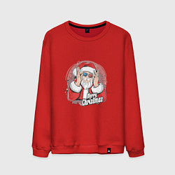 Свитшот хлопковый мужской Cool Santa, цвет: красный